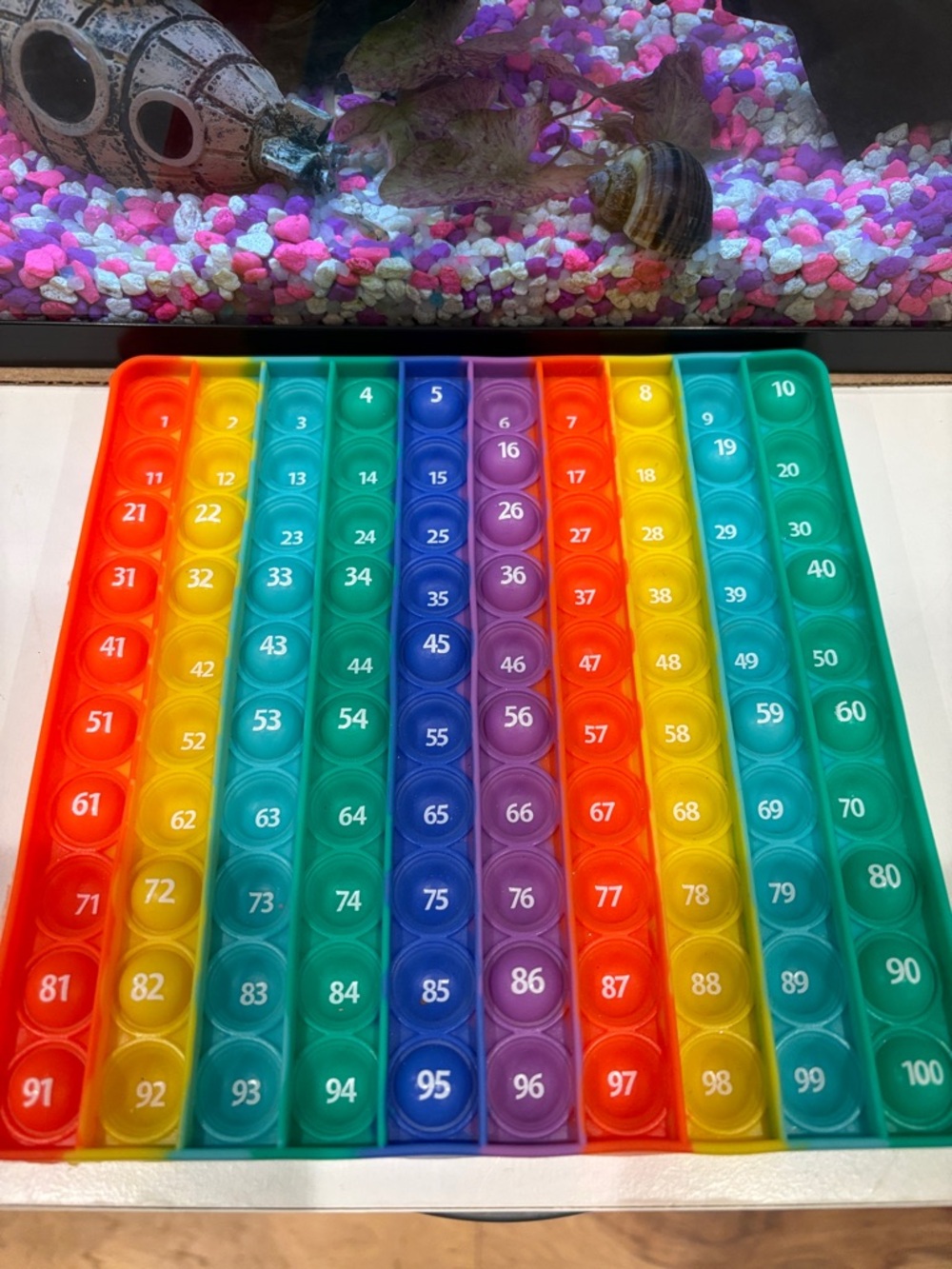 Rainbow Numbered Pop It Fidget Toy